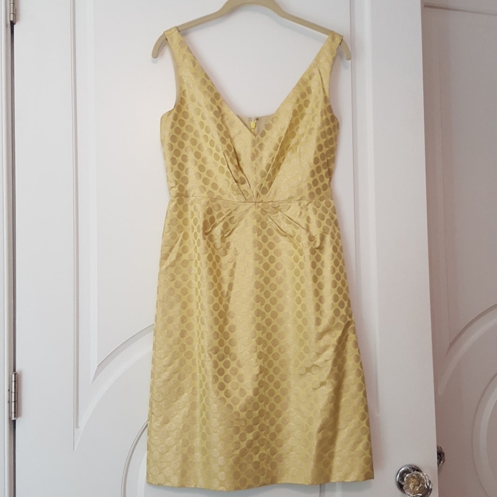 J. Crew Citron Polka Dot Dress